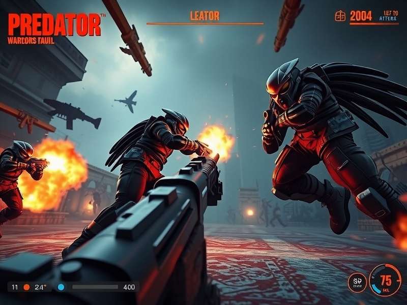 Predator Warzone Assault gameplay screenshot showing intense combat